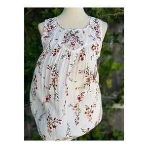 Mason & Belle Floral Sleeveless Top Lace Details Sz M Cottagecore Boho NWT